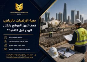 صبة الأرضيات بالرياض باستخدام الخرسانة الجاهزة وتجهيز الموقع قبل التنفيذ